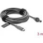 Delock USB Type-C™ į DC 5,5 x 2,1 mm maitinimo laidas, skirtas Starlink Mini, 3 m, pilkas