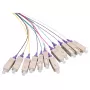 LOGILINK šviesolaidinių pigtailų rinkinys 12 x SC OM4 2m, spalvotas, violetinis connector