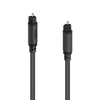 Toslink optinis garso kabelis 5m – skaitmeninis S/PDIF šviesolaidinis laidas namų kinui, garso juostai, televizoriui, žaidimų konsolei – juoda PVC izoliacija, kištukas-kištukas