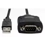 Fujitsu USB į serijinį adapterio kabelis, RS-232 DB9, 128 Kbps, 1,8 m, juodos spalvos