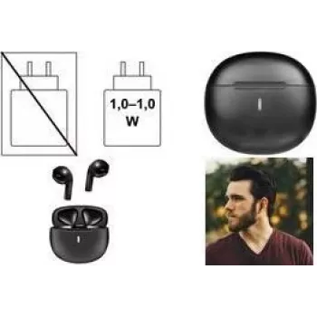 LogiLink Bluetooth TWS ausinės, IPX4 atsparios vandeniui, liečiamas valdymas, USB-C įkrovimo dėklas, juodos