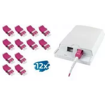 LogiLink LC Duplex OM4 Flangeless šviesolaidžio movų rinkinys, violetinė, 2x LC Duplex, SC-Simplex anga