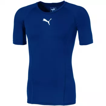 Puma LIGA Baselayer trumpomis rankovėmis vyriški marškinėliai mėlyni