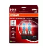 OSRAM NIGHT BREAKER LASER H11 Halogeninė lemputė, dviejų vnt. pakuotė, 12V 55W PGJ19-2, iki 150% šviesesnė, 150m ilgesnis spindulys, 3900K