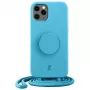 Just Elegance JE PopGrip dėklas, skirtas iPhone 11 Pro 5,8 colio, mėlynas/žalsvai mėlynas