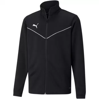 PUMA teamRISE treniruočių poliesterio švarkas vaikams juodas 657393 03 152cm