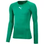 Puma Liga Baselayer marškinėliai ilgomis rankovėmis vyrams, pipirų žalia, kompresiniai