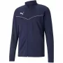 PUMA teamRISE treniruočių poliesterio striukė tamsiai mėlyna 657392 06 S vyriška užtrauktuku užsegama futbolo striukė
