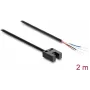 Delock šakės šviesos barjeras 5 mm U tipo su 4 atvirais kabelio galais, NPN L/D perjungiamas, 2 m