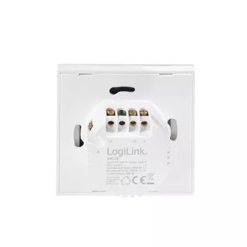 LogiLink WiFi išmanusis EU šviesos jungiklis, 2-jų grupių, suderinamas su Tuya, baltas