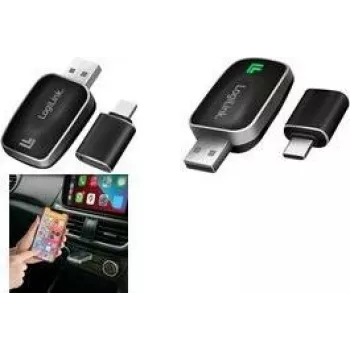 LogiLink BT 5.0 laidinis į belaidį CarPlay / Android Auto adapteris, dongle tipo