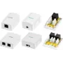 LogiLink Cat.6A paviršiaus montavimo dėžutė, 2x RJ45, balta (panaši į RAL 9003), Class EA, ekranuota, 10G, 500MHz, LSA, ISO/IEC 11801