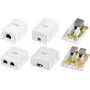 LogiLink Cat.6A ekranuota montavimo dėžutė, 1x RJ45, balta RAL 9003, 10G, be įrankių, PoE++