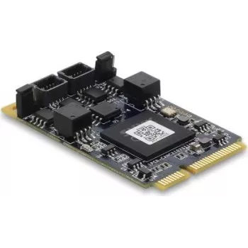 DELOCK 63002 CAN 2.0 / CAN FD Mini PCIe sąsajos kortelė, 2 x D-Sub 9 kaiščių, iki 8 Mbps, galvaninė izoliacija ir apsauga nuo viršįtampių