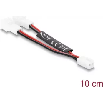 Delock Y-splitter ventiliatoriaus laidas 1x 2 kontaktų lizdas į 2x 2 kontaktų kištukus 10 cm
