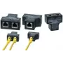 LogiLink RJ45 jungties šakotuvas, 1:1 lygiagretus T adapteris, 1x RJ45 lizdas į 2x RJ45 lizdus, juodas (MP0138)