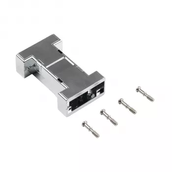 EFB ELEKTRONIK EB0909MV2 Metalizuotas tuščias sąsajos korpusas, 1 prievado Keystone, sidabrinis