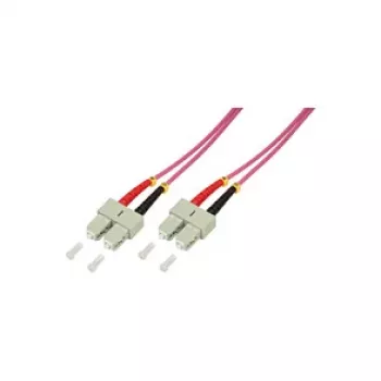 LogiLink OM4 SC/SC dvipusis daugiamodis šviesolaidinis kabelis, 3,0 m, LSZH violetinis