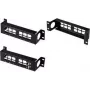 LogiLink 10 colių Keystone skydelis, 12 prievadų, juodas RAL 9005, 1.5U, plieninis, neekranuotas