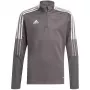 adidas Tiro 21 treniruočių viršus jaunimui, pilkas keturių spalvų, GM7321, 116 cm