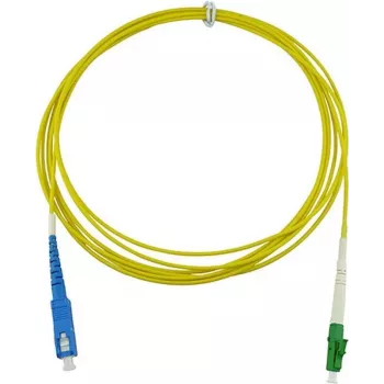 BlueOptics Simplex šviesolaidinis jungiamasis laidas LC/APC į SC/UPC vienmodis OS2 7m LSZH geltonas