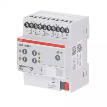 ABB JRA/S2.230.5.2 KNX žaliuzių/roletų pavara, 2 kanalų, 230 V AC, 5 A, DIN bėgis