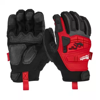 Milwaukee M/8 sustiprintos darbo pirštinės - pjovimo lygis C, nitrilo danga, juodos/raudonos
