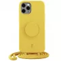 Just Elegance PopGrip dėklas, skirtas iPhone 11 Pro – geltona zuikio letenėlė