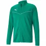 PUMA teamRISE treniruočių poliesterio striukė žalia 657392 05 S - vyriška užtrauktuku užsegama futbolo striukė