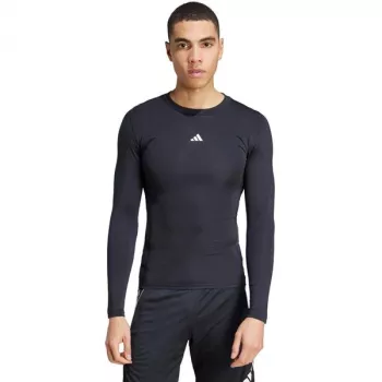 adidas Techfit ilgomis rankovėmis marškinėliai vyrams, juodi, M dydis