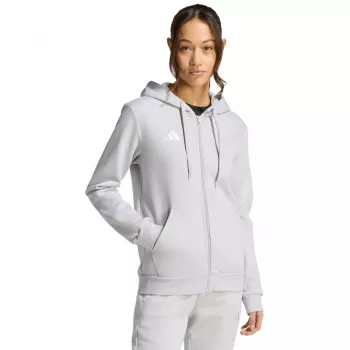 adidas moteriškas Entrada 26 pilno užtrauktuko gobtuvas pilkas S