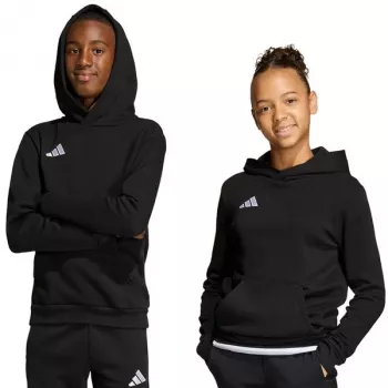 adidas Entrada 26 Hoody vaikiškas gobtuvu megztinis juodas 140 cm