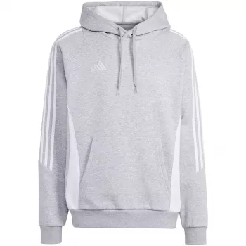 adidas Tiro 24 gobtuvu megztinis, vidutinio pilkumo melanžas / juoda