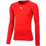 Puma Liga Baselayer Tee LS Red 655920 01 M - Vyriški ilgarankoviai kompresiniai treniruočių marškinėliai su dryCELL drėgmę sugeriančia technologija