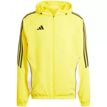 adidas Tiro 24 treniruočių švarkas vyrams, pusiau saulėtai geltona/juoda, L dydis
