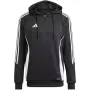 adidas Tiro 24 vyriškas treniruočių megztinis su gobtuvu, juodos spalvos IJ9957