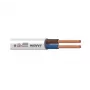 Kabelis H03VV-F 3x0,75 baltas 50m