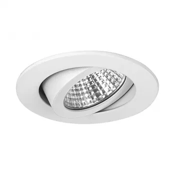 BRUMBERG SEVEN apvalus įleidžiamas LED prožektorius 7W 2700K šiltai balta 600lm baltas sukamas