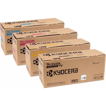 Kyocera Original TK-5345 Tonerio rinkinys 4 vnt. juoda, žydra, rausvai raudona, geltona, didelės išeigos, skirta ECOSYS M5526cdw/P5026cdw