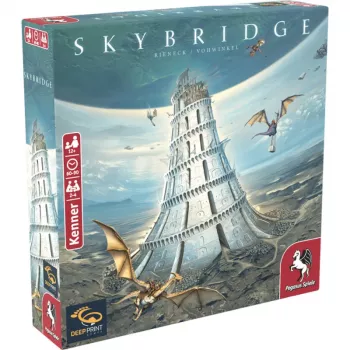 PEGASUS Deep Print Games: Skybridge - Strateginis stalo žaidimas 2-4 žaidėjams, nuo 10 metų, 60-90 minučių, miesto statymo ir tinklų mechanika, daugiakalbis (EN/DE)
