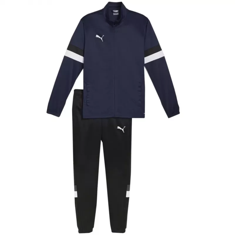 PUMA vyriškas Team Rise treniruočių kostiumas tamsiai mėlynas juodas S 658653