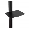 B-TECH AV SYSTEM X - Universalus dvigubas plokščiaekranis grindinis stovas (VESA 600 x 400) - 2,4 m, juodas