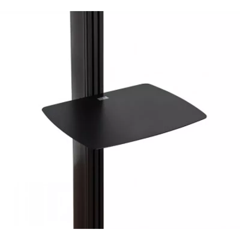B-TECH AV SYSTEM X - Universalus dvigubas plokščiaekranis grindinis stovas (VESA 600 x 400) - 2,4 m, juodas