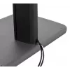 B-TECH AV SYSTEM X - Universalus dvigubas plokščiaekranis grindinis stovas (VESA 600 x 400) - 2,4 m, juodas