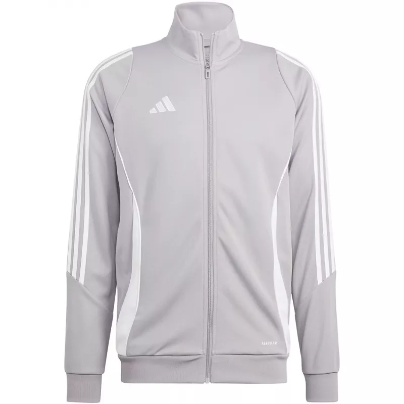 adidas Tiro 24 treniruočių viršutinė dalis Medium Grey Heather/Black XL vyriškas megztinis