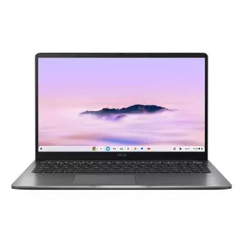 ASUS Chromebook CX1505CTA-ISSS70396 15,6 colio Full HD nešiojamasis kompiuteris Intel Core i3-N355 8GB RAM 128GB eMMC ChromeOS prancūziška AZERTY klaviatūra, permatoma sidabrinė
