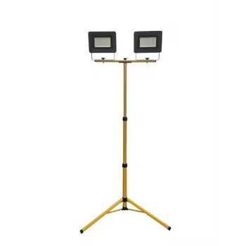 Trikojis LED prožektorius 2x50W 8500lm IP65 Šaltai balta
