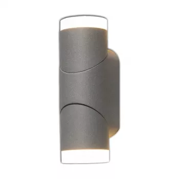 Sano LED sieninis šviestuvas su PIR jutikliu, 2x6W, 800lm, 4000K, IP65, pilkas