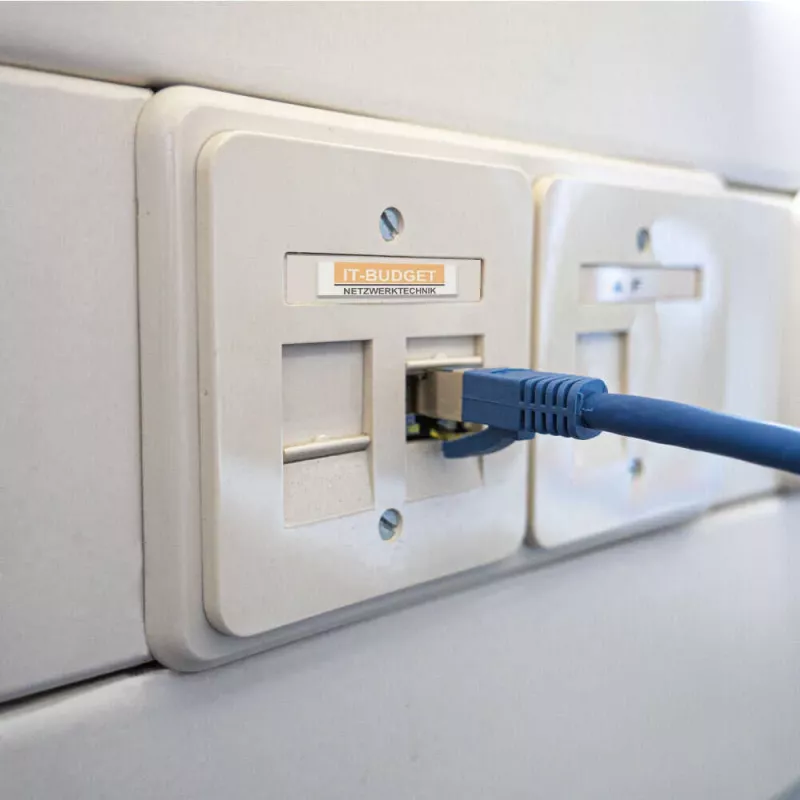 IT-BUDGET Full Copper Premium Patch Cable Cat.6A su Cat.7 žaliava 600 MHz Halogen-Free PoE+ 10Gbps mėlyna 3m