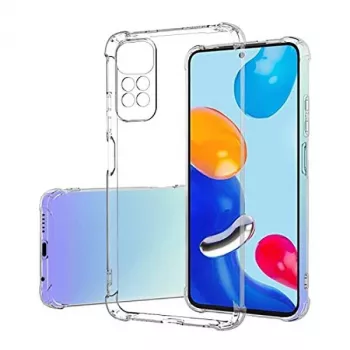 Evelatus Xiaomi Redmi Note 11/11S karinis atsparus smūgiams silikoninis dėklas TPU permatomas